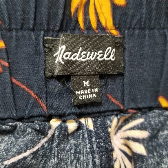 Madewell shorts Medium Pull-On Tie Fresh Daisies floral print elastic waist - Picture 12 of 16